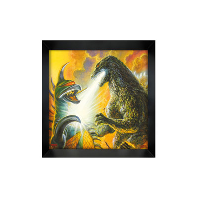 Godzilla- Battle 12x12 Gel-Coat Framed Poster