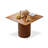 Medieval style Walnut Square Solid Wood Dining Table