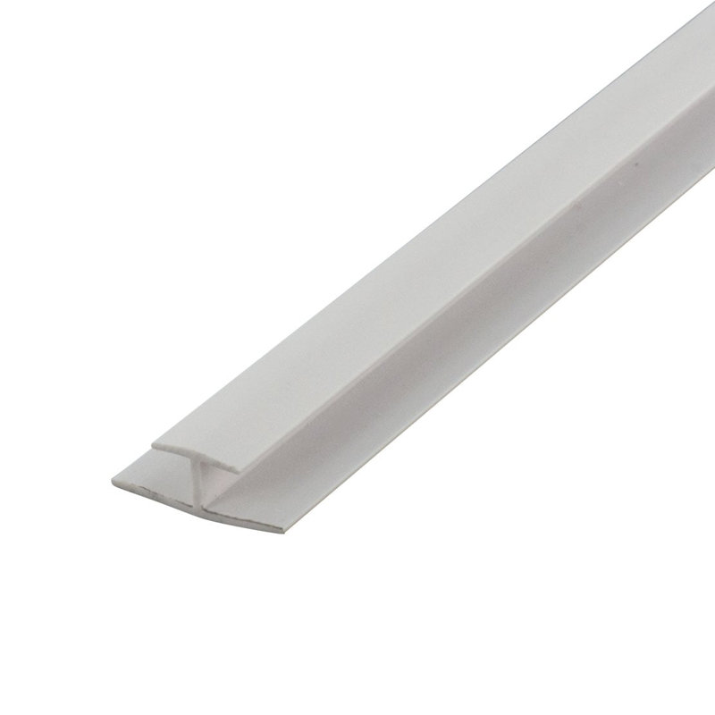 ABS 1 / 4po | Séparateur de moulure | (25) pièces de 8 pi de long, Blanc