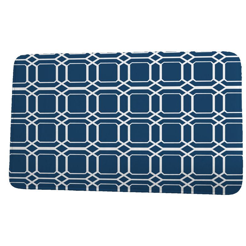Tapis de bain Eliza, Bleu, l 34 po x L 21 po
