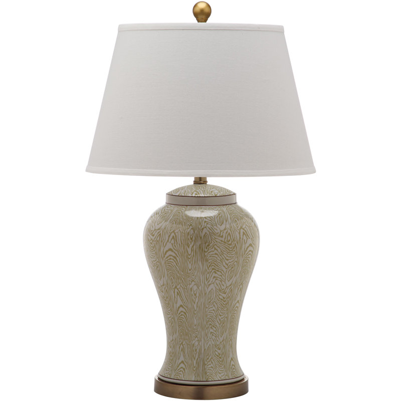 Temple jar 29" lampe de table avec abat-jour empire Spring Blossom