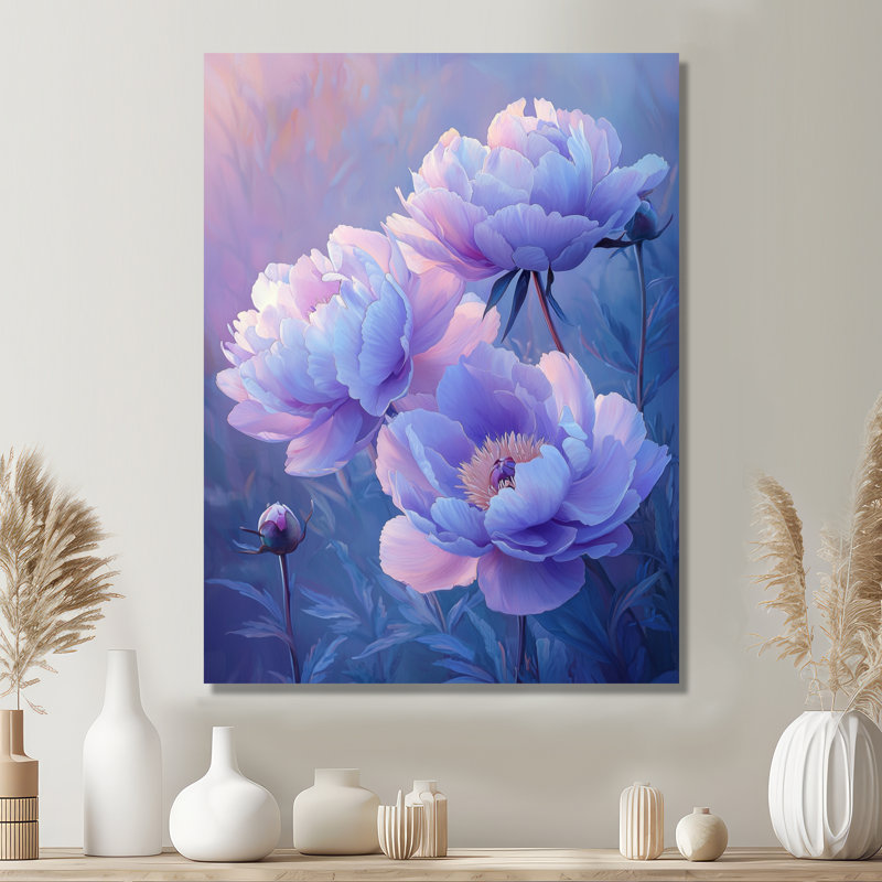 Baisley - art mural floral, H 40 po x l 30 po, Toile tendue, Ne s’applique pas