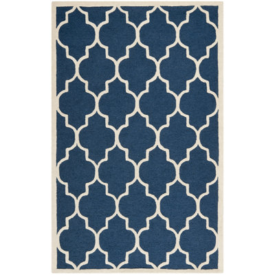 Rotteck Geometric Wool Hand Woven Area Rug