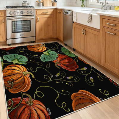 Tapis orange lavable à la machine orange