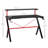Gaming Desk Racing Computer Desk Workstation with Elevated Monitor Shelf Rotatable Cup Holder