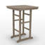 Tables de patio durables en Hdpe, hauteur de bar brun antique, divertissement en plein air
