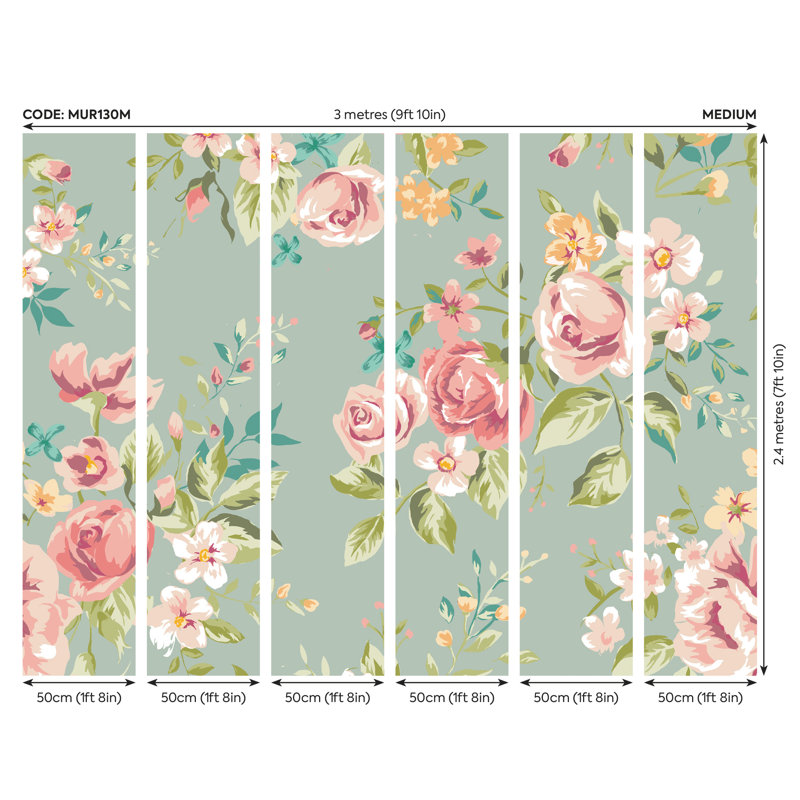 Mozingo Matte Wall Mural, 240 cm L x 300 cm W