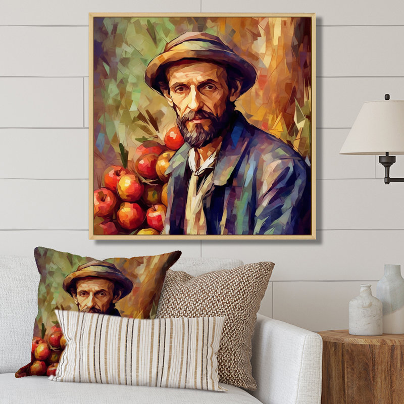 «Dignified Man», reproduction sur toile, H 30 po x l 30 po x P 1 po, Cadre flottant brun
