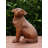 8" Wooden Hand Carved Sitting Dog Figurine Sculpture Statue Art Decorative Home Decor Accent Lodge Handmade Handcrafted Decoration