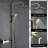 9" Exposed Shower System 3 Functions Bathroom Shower Faucet Swivel Rainfall Shower Head and 3 Modes Handheld with 90 Degree Swivel Tub Filler Complete Set-94810287