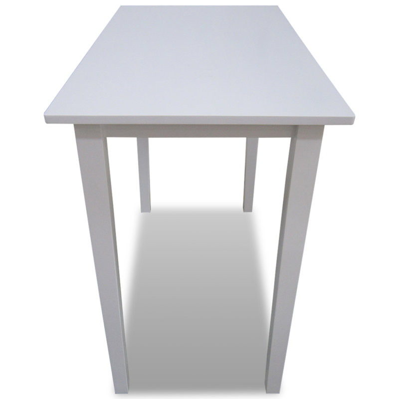 Solid Wood Base Dining Table, White