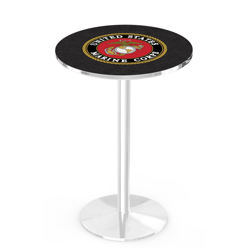 Table bistro militaire 36 ", Corps de la marine des États-Unis, Chrome