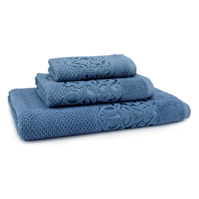 Serviette Parkerson, Bleu Wedgewood, Ensemble 3 serviettes de bain