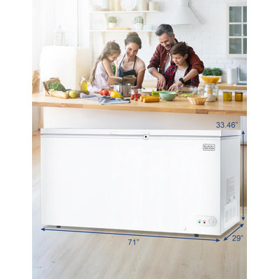 BLACK+DECKER 19.8 Cu. Ft. Chest Freezer, Deep Freezer with Top Opening, Freezer Chest with 4 Removable Storage Baskets, Mechanical Temperature Control