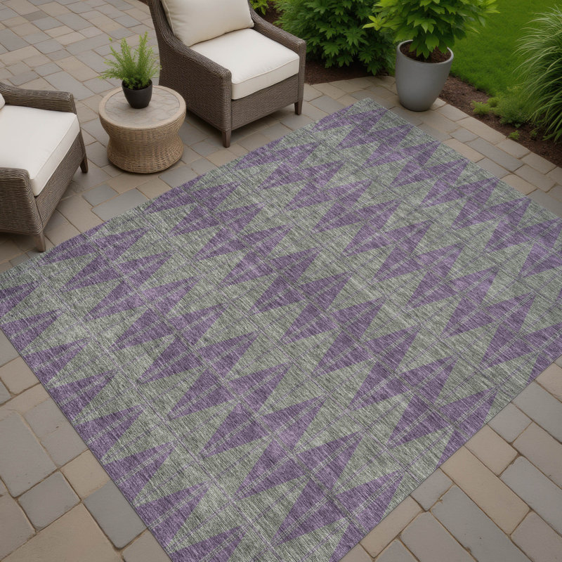 Machine Washable Indoor/Outdoor Chantille ACN2415 Geometric Rug, Rectangle 2'6" x 3'10"