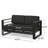 Outdoor Metal Frame Loveseat-1776775030