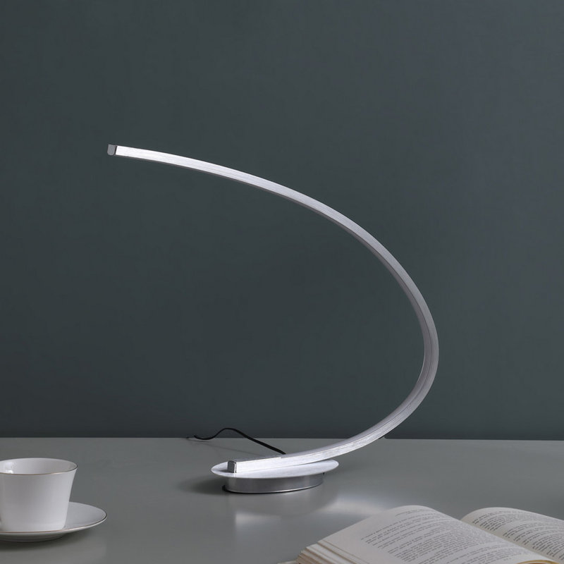 Brushed Nickel LED Arc Table Lamp