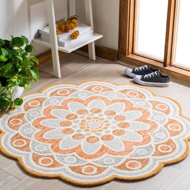 Bungalow Rose Mallon Hand Hooked Wool Geometric Rug & Reviews