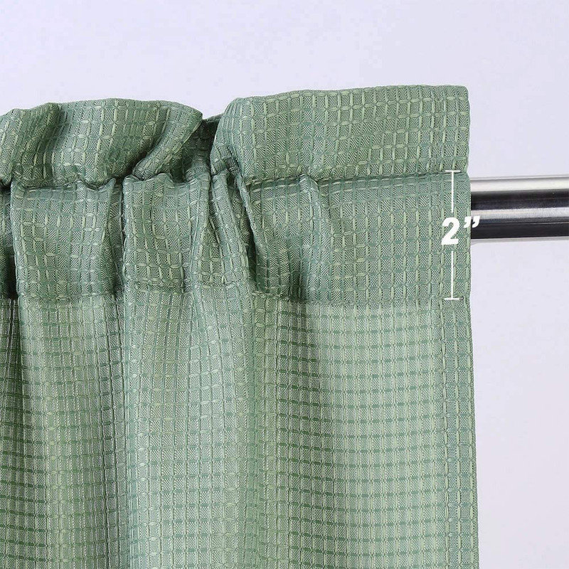 Rideaux de cuisine gaufrés Sage Green