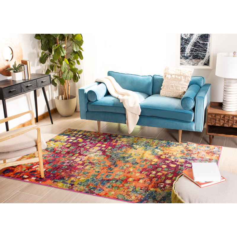 Vansickle Performance Abstract Rug, Rectangle 3' x 5'