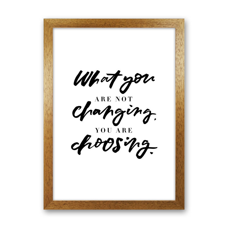 What You Are Not Changing by Planeta444 - Print, 88cm H x 64cm W x 3cm D, Brown Framed