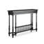 Console rectangulaire en bois massif noir-642326677