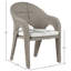 Chaise de patio d'extérieur en oléfine taupe Seacrest-129907358