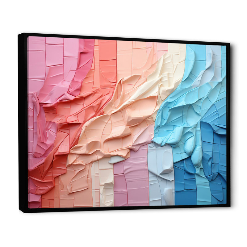 " Abstract Patchwork I ", Black Floater Framed, 12" H x 20" W x 1" D