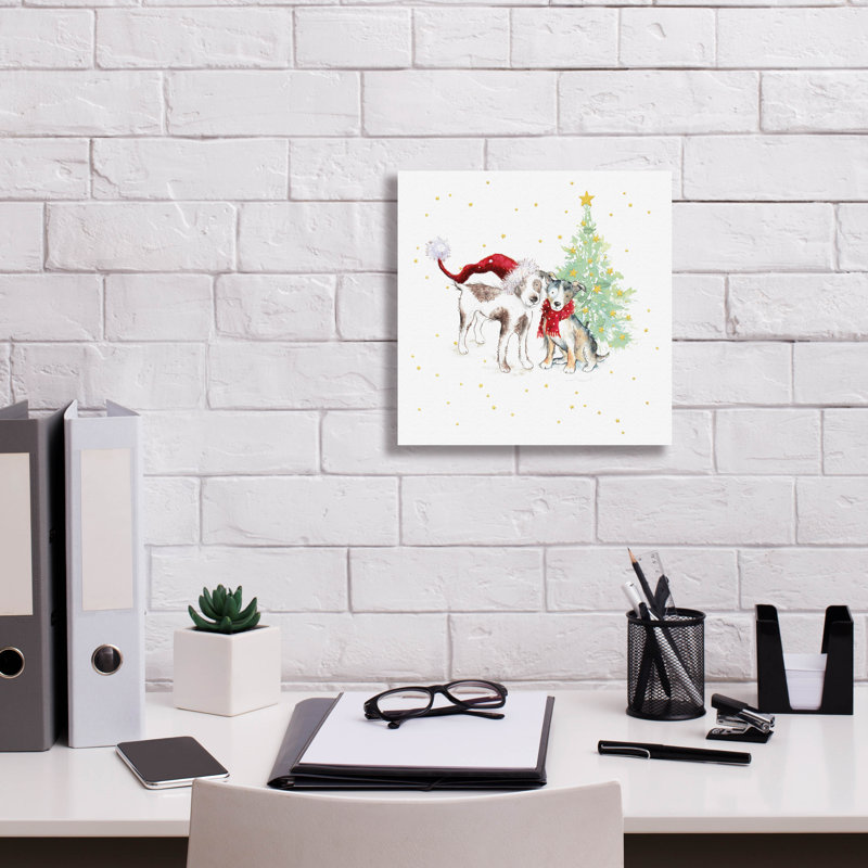  «Christmas Companions» par Elle Media Group SA, art mural 12 po x 12 po, H 12 po x l 12 po