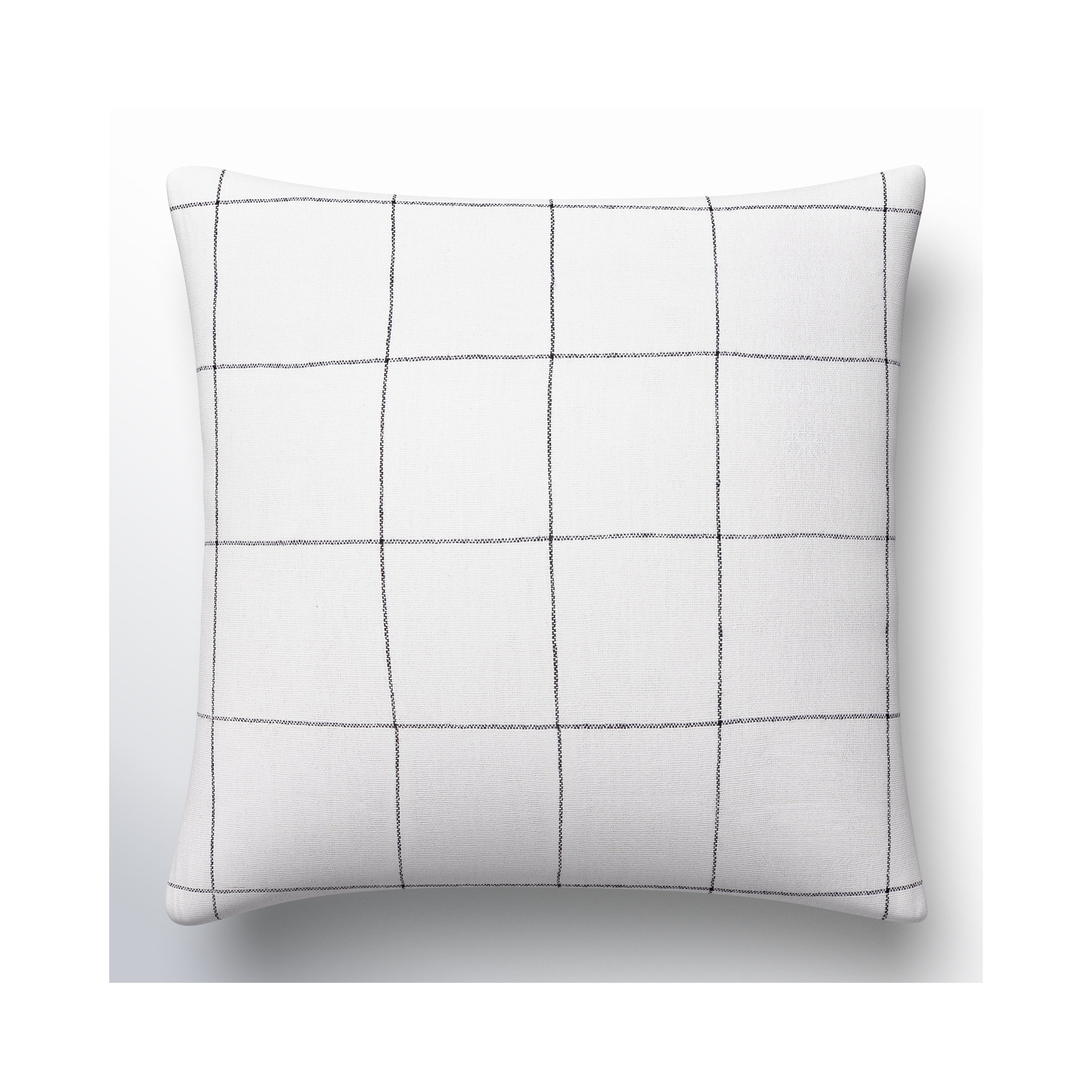 Alcona Gingham Linen Throw Pillow, 18" x 18", Pillow Cover Only - No Insert
