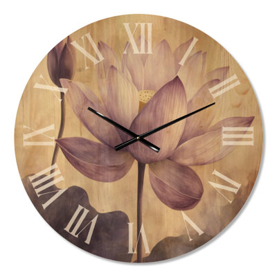 Grande horloge murale florale silencieuse