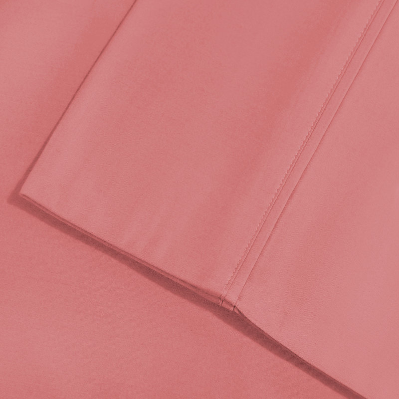 Standard Blush Cotton Polyester Blend Pillowcase Set
