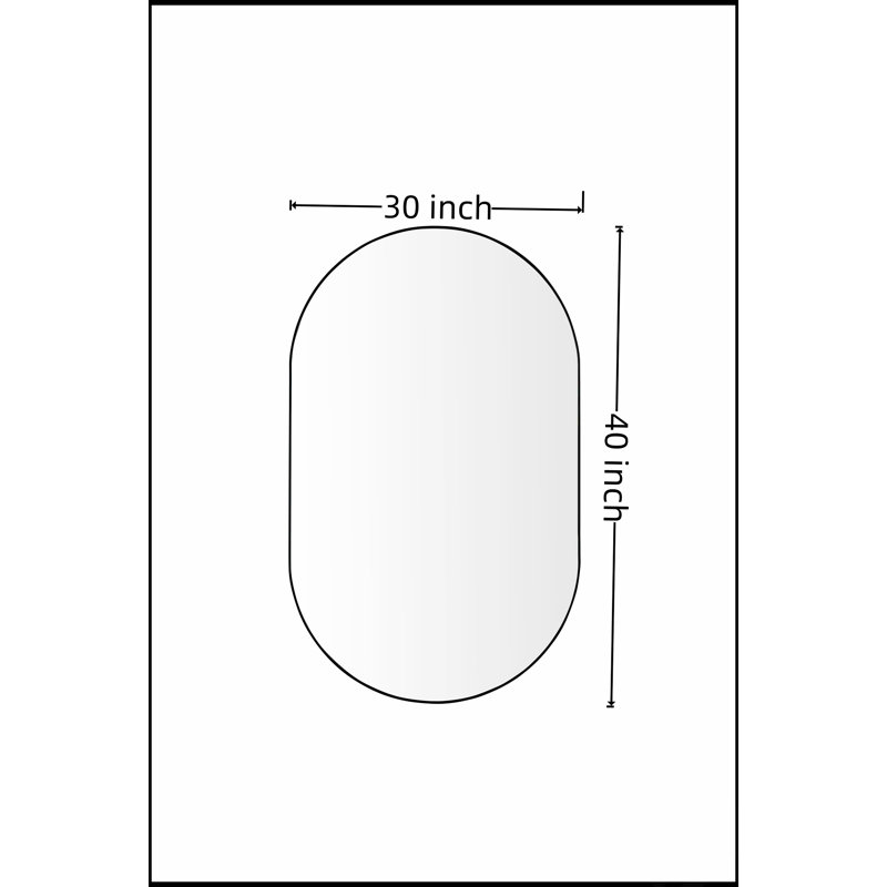 Miroir mural moderne moderne minimaliste avec verre haute définition et installation polyvalente pour un décor élégant