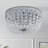 Melrose 15'' 4 - Lights Chrome Modern Bowl-Shaped Crystal Flush Mount Lighting Fixture For Living Room/ Bedroom-1989090112