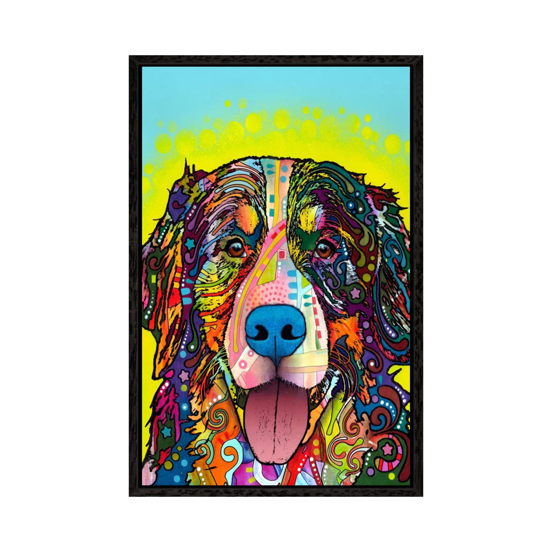 Bernese Mountain Dog by Dean Russo - Wrapped Canvas Print, 66.04 cm H x 45.72 cm W, Black Framed