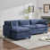 Redenius L-Shape Boucle Upholstered Sectional Sofa With Armrest