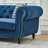 67"Chesterfield ‌Velvet Upholstery Fabric Sofa With Roll Armrest & Nailhead,Upholstered Mid Century Modern Couch,2 Seater Couch For Living Room, Office, Apartment-1969890035