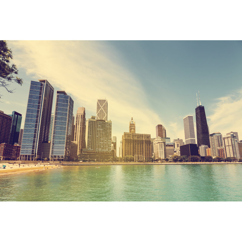 City Beach - Wrapped Canvas Print, 30cm H x 46cm W