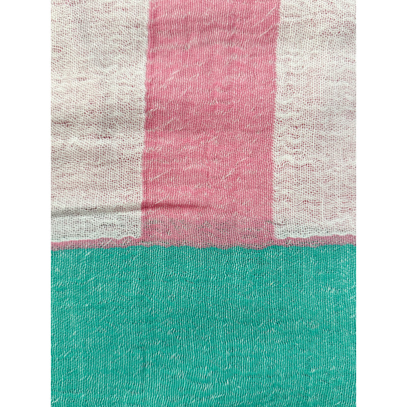Breezy Bold Stripe Navy Turkish Cotton Towel, Pink