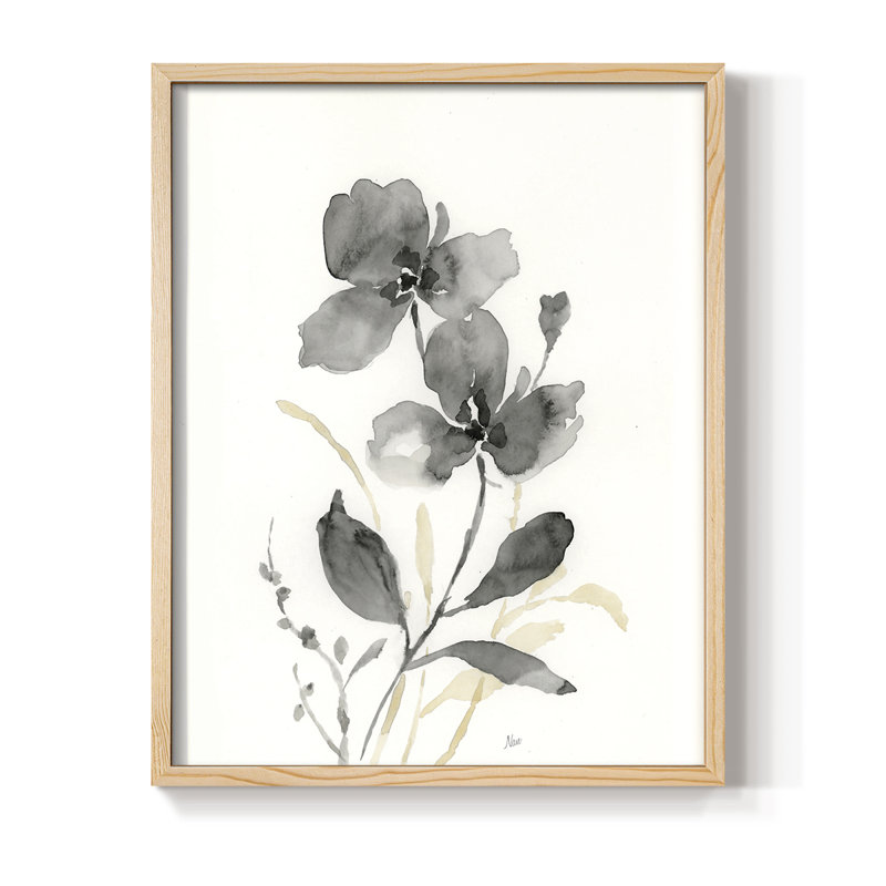 «Elegant Silhouette II», reproduction encadrée - bois massif, Naturel, H 30 po x l 24 po