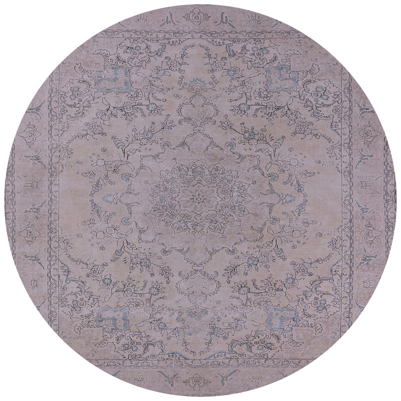 Tapis oriental gris Metropole, Rond 7 pi