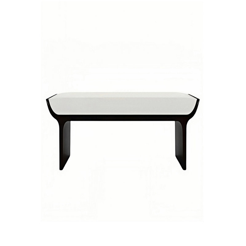 Banc rembourré en mélange de polyesteroffesardin, H 17,71 po x l 39,37 po x P 17,71 po