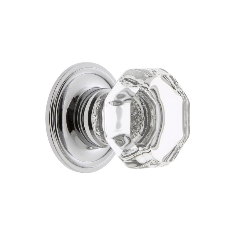 Poignée géométrique 1 3/8 po Chambord, Chrome brillant