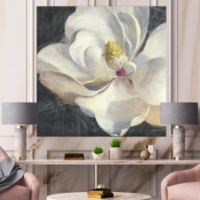 Floral blanc vif Magnolia, peinture sur toile - Magnolia blanc IV