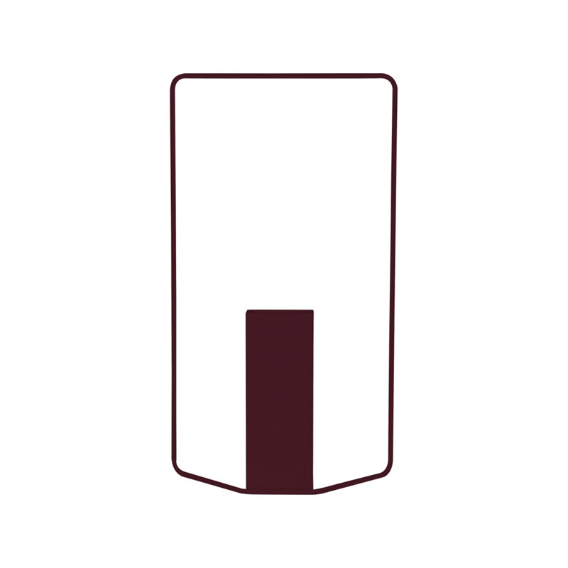 Itac Steel Floor Vase, Black Cherry