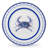 Blue Crab Enamelware Animal Print Charger