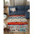 Machine Woven Polypropylene Area Rug in Teal/Orange/Beige-1156200810