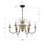Lustre empire de style champêtre en métal 6 lumières 26 pouces 26 pouces