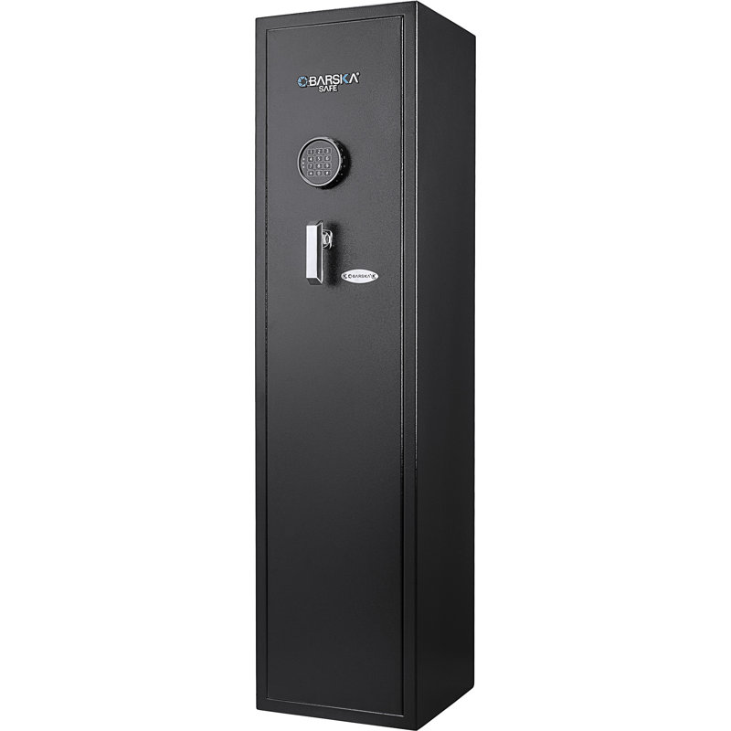 4.33 CU FT BIOMETRIC KEYPAD RIFLE SAFE, Key/Biometric
