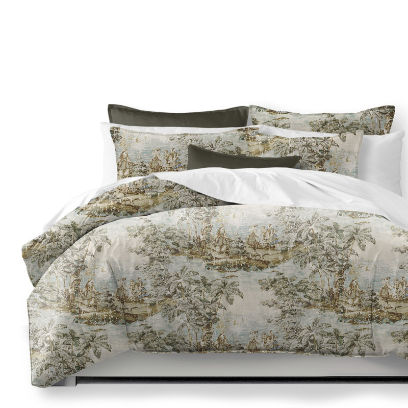 French Countryside Beige/Ivory Linen Duvet Cover Set